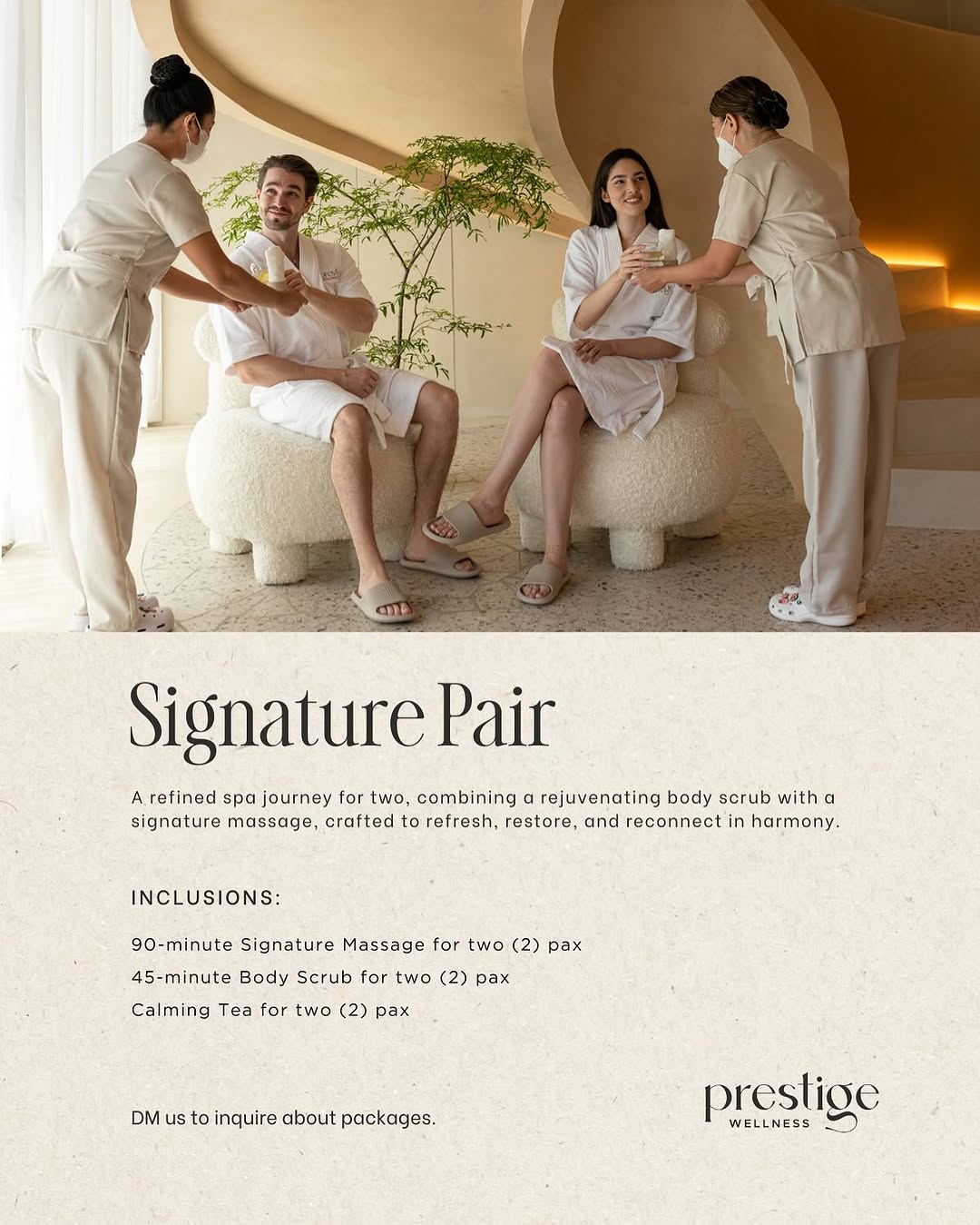 Relaxing spa massage session