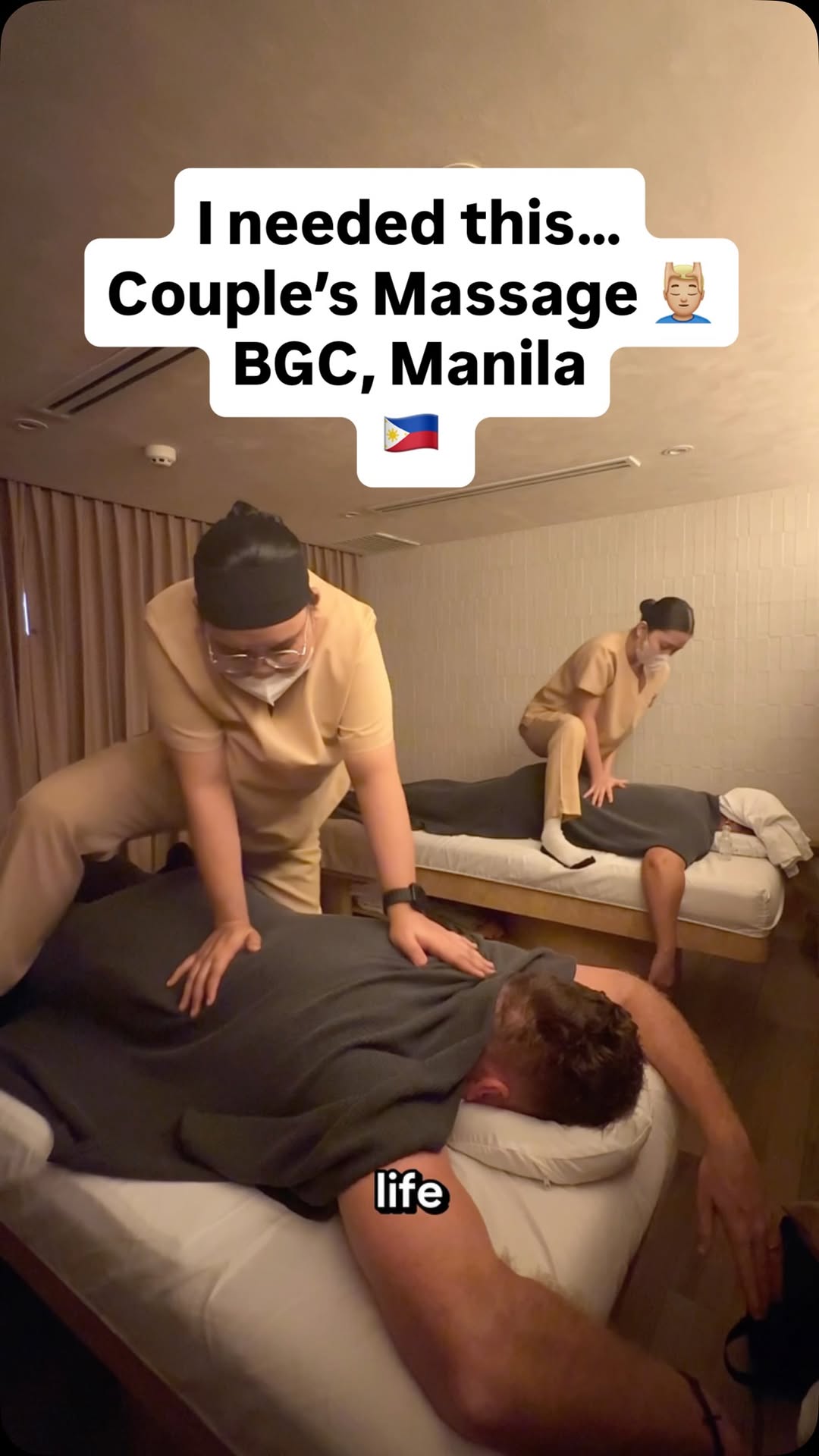 Couples relaxation moment at Prestige Wellness BGC